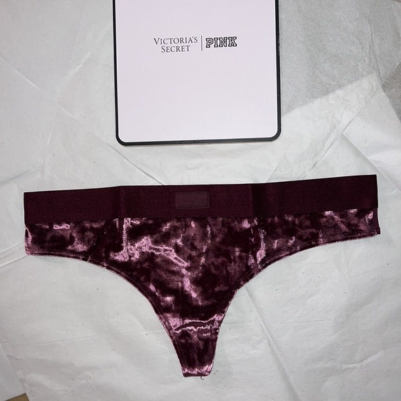 UNISEX Victoria’s Secret Velvet THONG Underwear XL - Picture 3 of 13